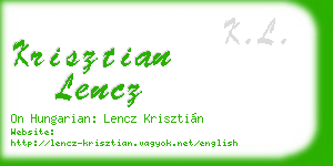 krisztian lencz business card