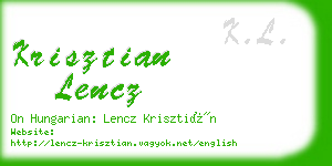 krisztian lencz business card